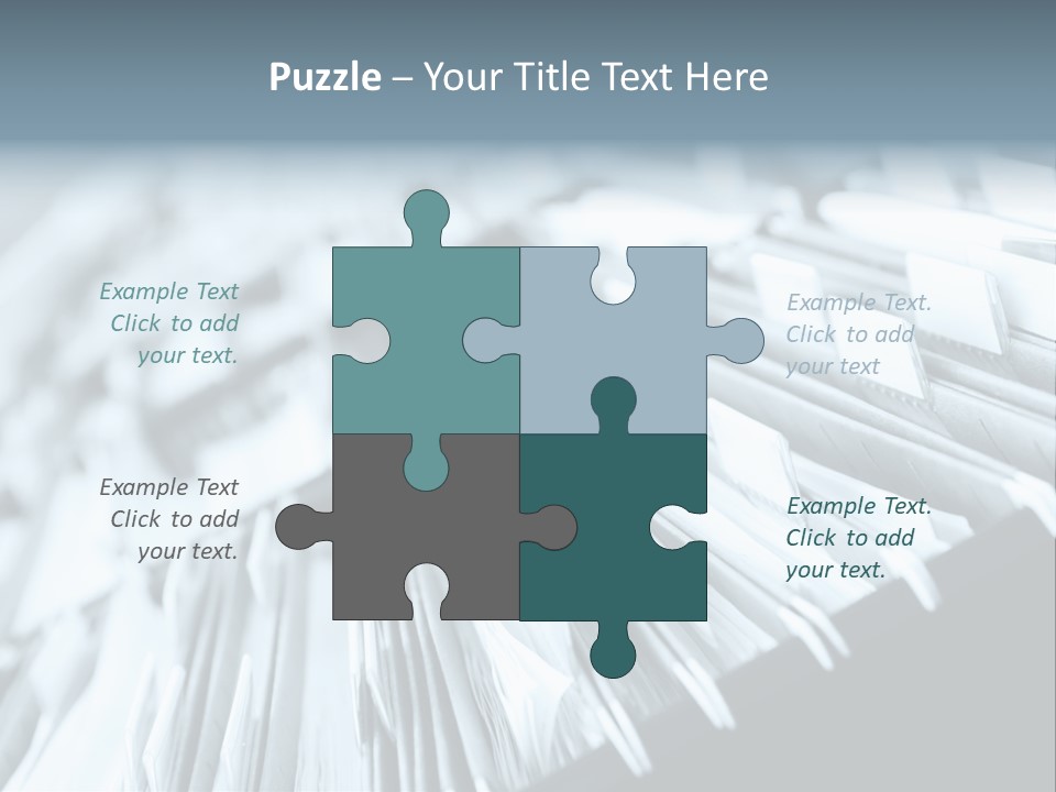Multiple Rows Of Filing Cabinets In An Office Or Medical Establishment, Overflowing With Files. Narrow Depth Of Field To Emphasize The "Neverending&Q Uot; Feeling PowerPoint Template