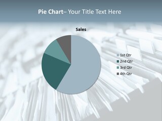 Multiple Rows Of Filing Cabinets In An Office Or Medical Establishment, Overflowing With Files. Narrow Depth Of Field To Emphasize The "Neverending&Q Uot; Feeling PowerPoint Template