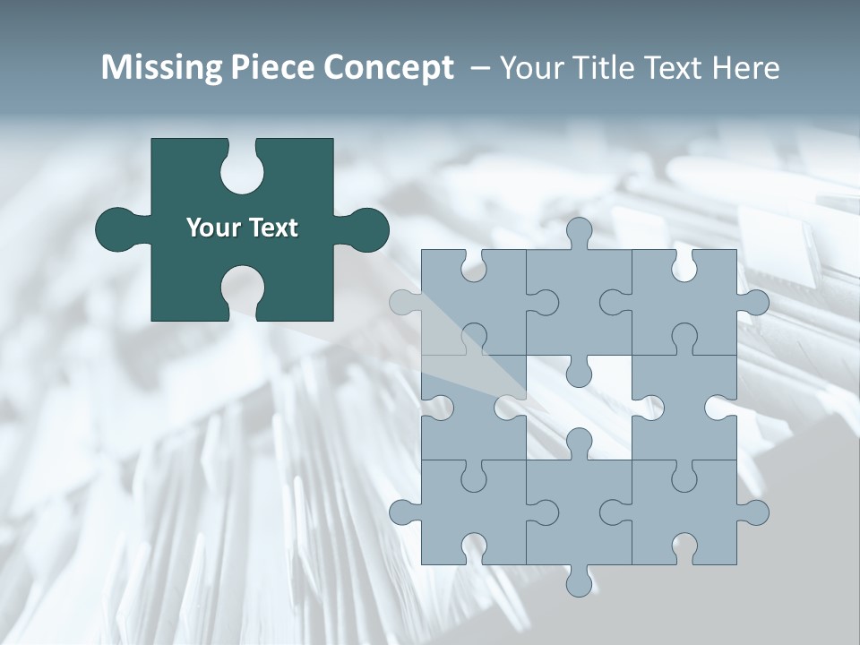 Multiple Rows Of Filing Cabinets In An Office Or Medical Establishment, Overflowing With Files. Narrow Depth Of Field To Emphasize The "Neverending&Q Uot; Feeling PowerPoint Template