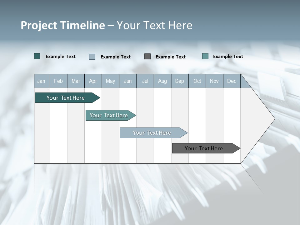 Multiple Rows Of Filing Cabinets In An Office Or Medical Establishment, Overflowing With Files. Narrow Depth Of Field To Emphasize The "Neverending&Q Uot; Feeling PowerPoint Template