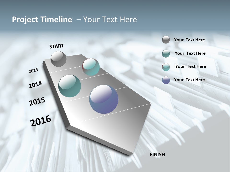 Multiple Rows Of Filing Cabinets In An Office Or Medical Establishment, Overflowing With Files. Narrow Depth Of Field To Emphasize The "Neverending&Q Uot; Feeling PowerPoint Template