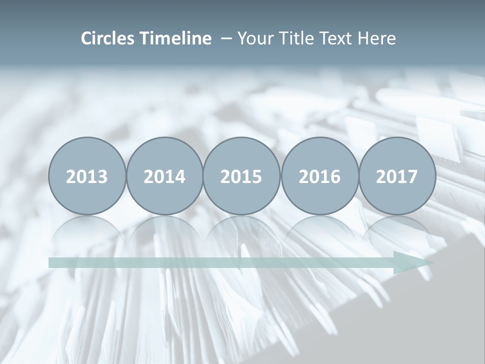 Multiple Rows Of Filing Cabinets In An Office Or Medical Establishment, Overflowing With Files. Narrow Depth Of Field To Emphasize The "Neverending&Q Uot; Feeling PowerPoint Template
