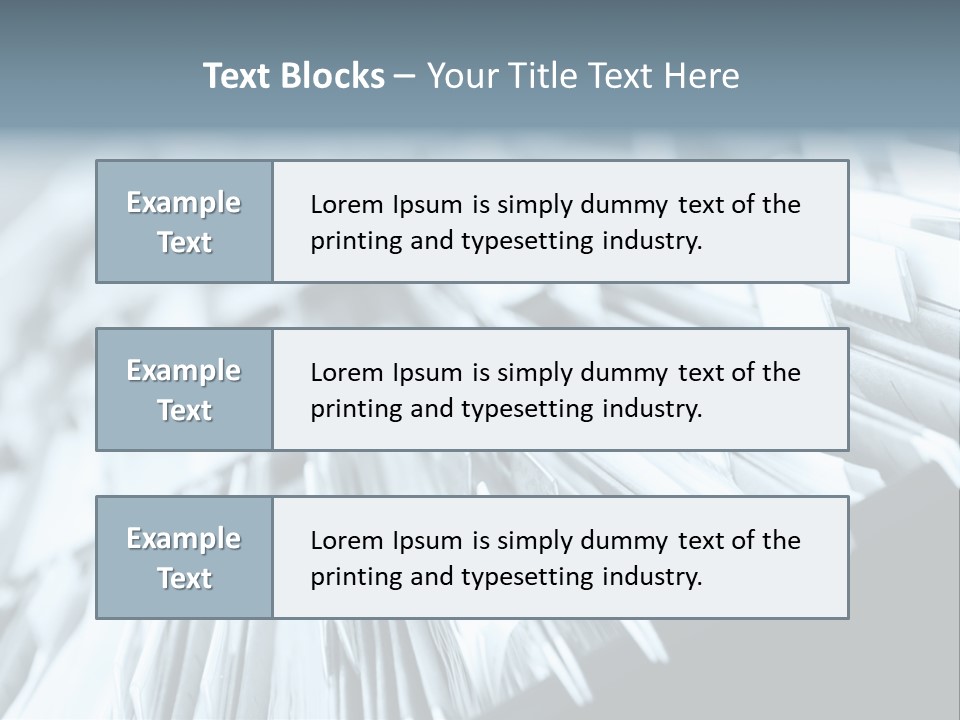Multiple Rows Of Filing Cabinets In An Office Or Medical Establishment, Overflowing With Files. Narrow Depth Of Field To Emphasize The "Neverending&Q Uot; Feeling PowerPoint Template