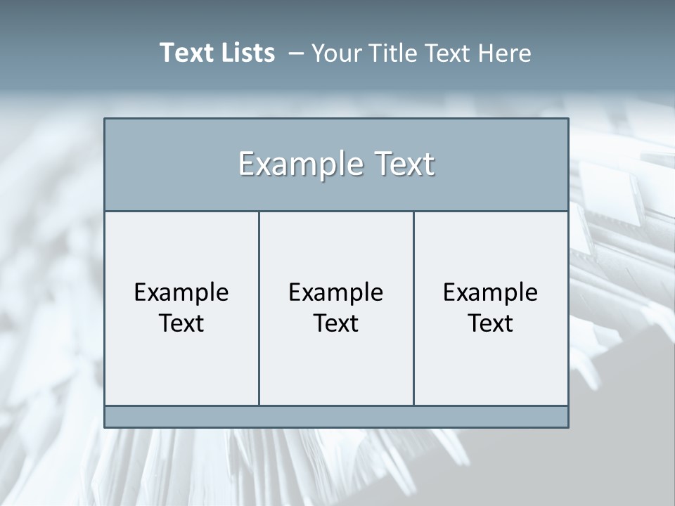Multiple Rows Of Filing Cabinets In An Office Or Medical Establishment, Overflowing With Files. Narrow Depth Of Field To Emphasize The "Neverending&Q Uot; Feeling PowerPoint Template