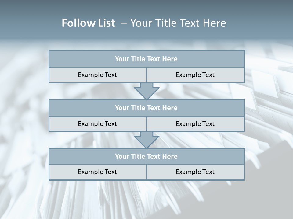 Multiple Rows Of Filing Cabinets In An Office Or Medical Establishment, Overflowing With Files. Narrow Depth Of Field To Emphasize The "Neverending&Q Uot; Feeling PowerPoint Template