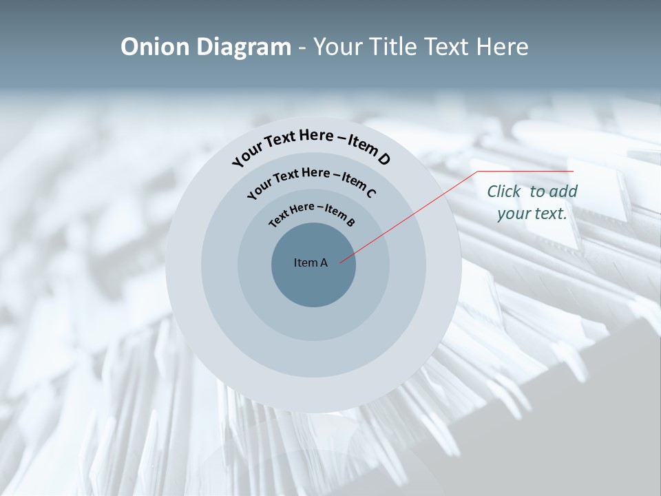 Multiple Rows Of Filing Cabinets In An Office Or Medical Establishment, Overflowing With Files. Narrow Depth Of Field To Emphasize The "Neverending&Q Uot; Feeling PowerPoint Template
