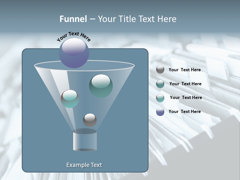 Multiple Rows Of Filing Cabinets In An Office Or Medical Establishment, Overflowing With Files. Narrow Depth Of Field To Emphasize The "Neverending&Q Uot; Feeling PowerPoint Template