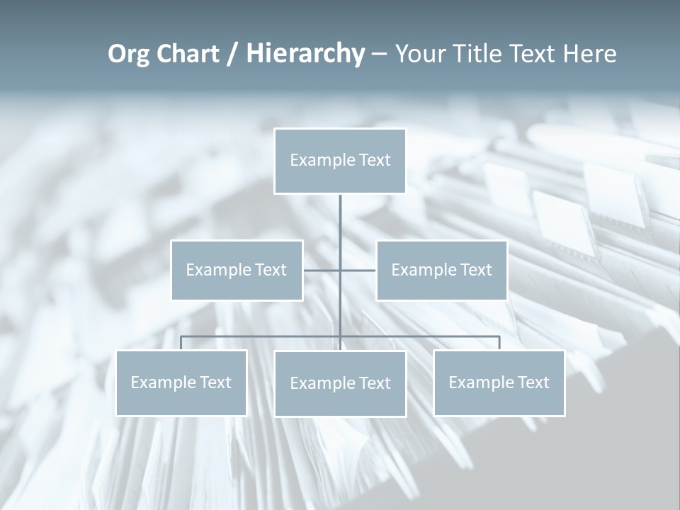 Multiple Rows Of Filing Cabinets In An Office Or Medical Establishment, Overflowing With Files. Narrow Depth Of Field To Emphasize The "Neverending&Q Uot; Feeling PowerPoint Template