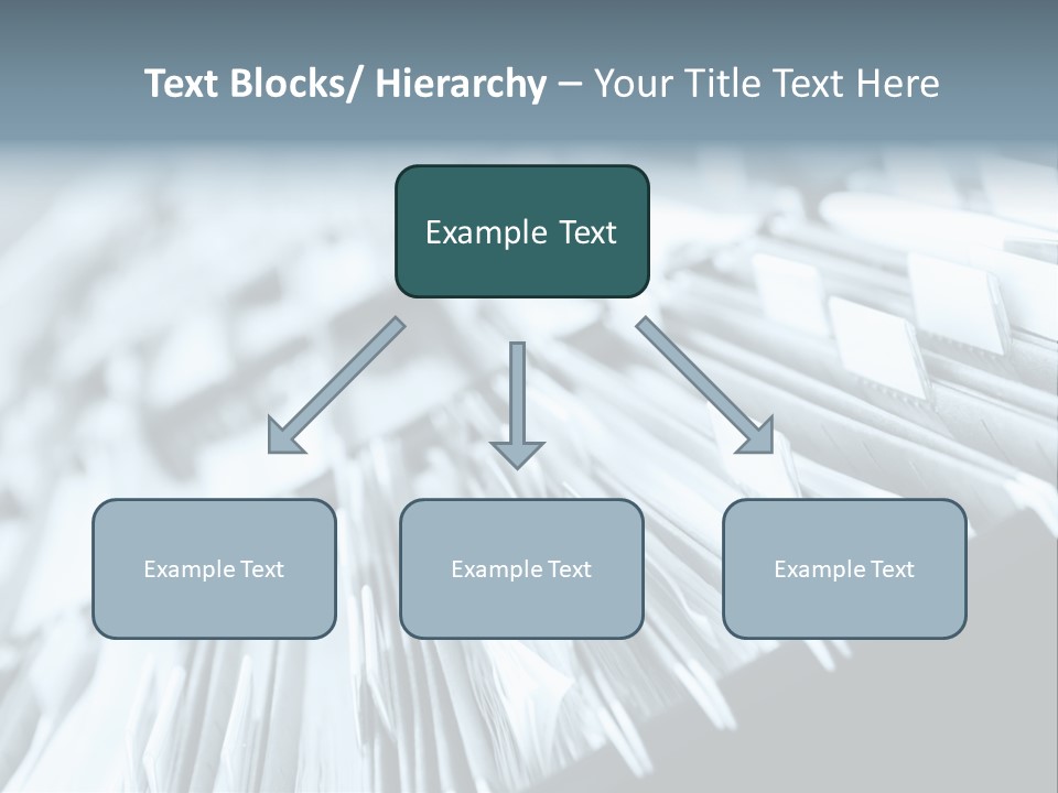 Multiple Rows Of Filing Cabinets In An Office Or Medical Establishment, Overflowing With Files. Narrow Depth Of Field To Emphasize The "Neverending&Q Uot; Feeling PowerPoint Template