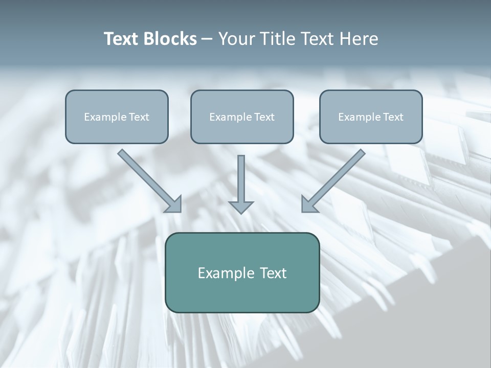 Multiple Rows Of Filing Cabinets In An Office Or Medical Establishment, Overflowing With Files. Narrow Depth Of Field To Emphasize The "Neverending&Q Uot; Feeling PowerPoint Template