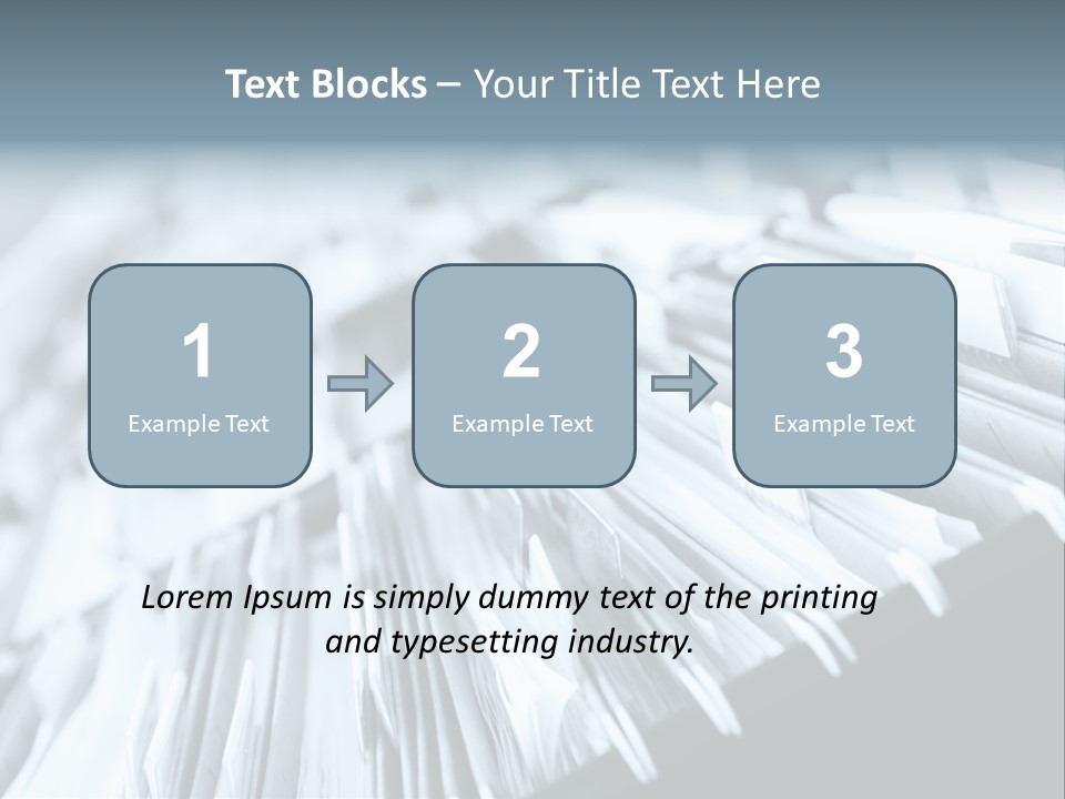 Multiple Rows Of Filing Cabinets In An Office Or Medical Establishment, Overflowing With Files. Narrow Depth Of Field To Emphasize The "Neverending&Q Uot; Feeling PowerPoint Template