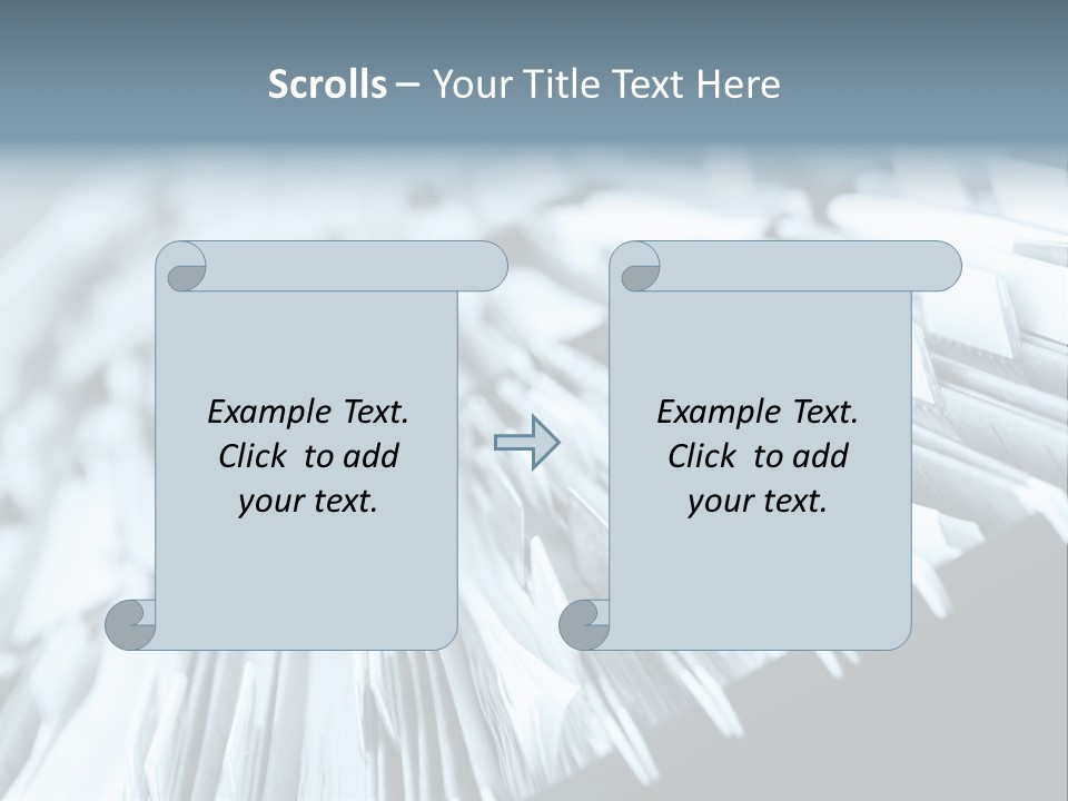 Multiple Rows Of Filing Cabinets In An Office Or Medical Establishment, Overflowing With Files. Narrow Depth Of Field To Emphasize The "Neverending&Q Uot; Feeling PowerPoint Template