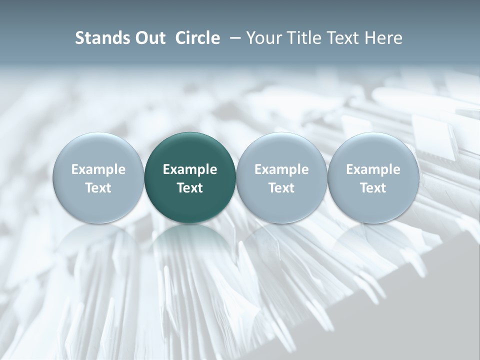 Multiple Rows Of Filing Cabinets In An Office Or Medical Establishment, Overflowing With Files. Narrow Depth Of Field To Emphasize The "Neverending&Q Uot; Feeling PowerPoint Template