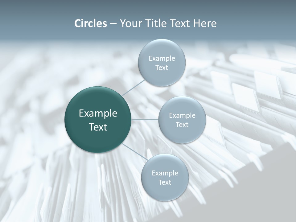 Multiple Rows Of Filing Cabinets In An Office Or Medical Establishment, Overflowing With Files. Narrow Depth Of Field To Emphasize The "Neverending&Q Uot; Feeling PowerPoint Template