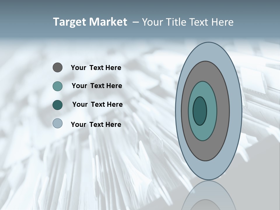 Multiple Rows Of Filing Cabinets In An Office Or Medical Establishment, Overflowing With Files. Narrow Depth Of Field To Emphasize The "Neverending&Q Uot; Feeling PowerPoint Template