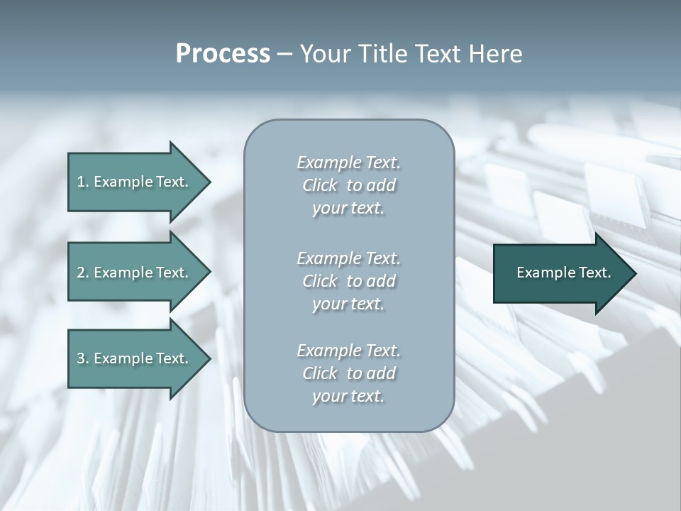Multiple Rows Of Filing Cabinets In An Office Or Medical Establishment, Overflowing With Files. Narrow Depth Of Field To Emphasize The "Neverending&Q Uot; Feeling PowerPoint Template