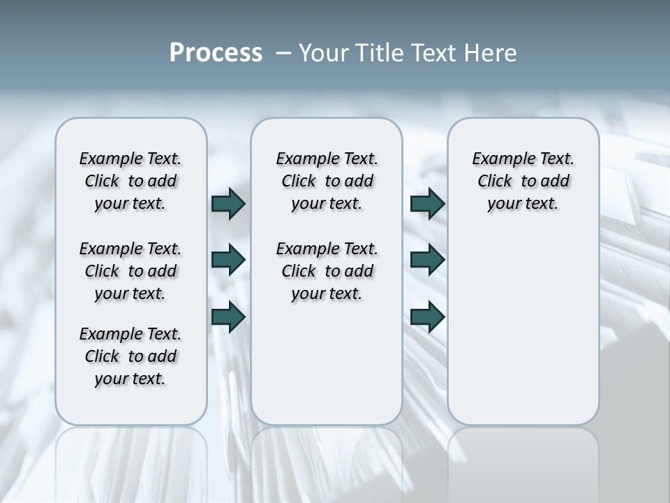 Multiple Rows Of Filing Cabinets In An Office Or Medical Establishment, Overflowing With Files. Narrow Depth Of Field To Emphasize The "Neverending&Q Uot; Feeling PowerPoint Template
