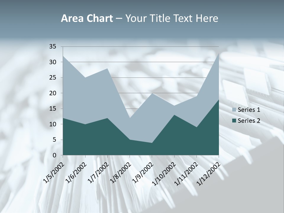 Multiple Rows Of Filing Cabinets In An Office Or Medical Establishment, Overflowing With Files. Narrow Depth Of Field To Emphasize The "Neverending&Q Uot; Feeling PowerPoint Template