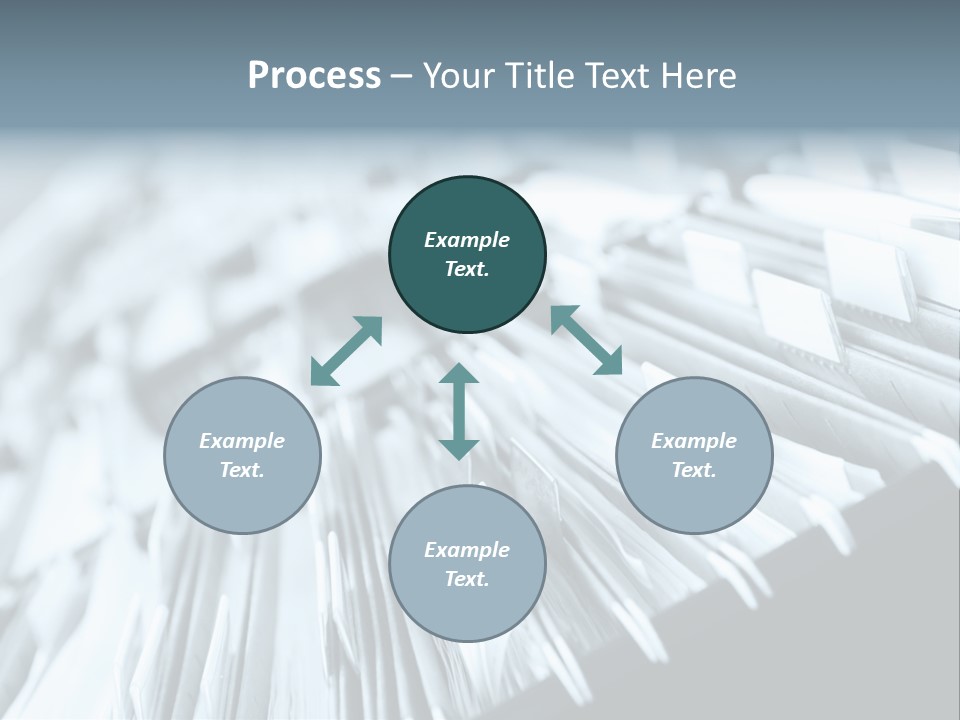 Multiple Rows Of Filing Cabinets In An Office Or Medical Establishment, Overflowing With Files. Narrow Depth Of Field To Emphasize The "Neverending&Q Uot; Feeling PowerPoint Template