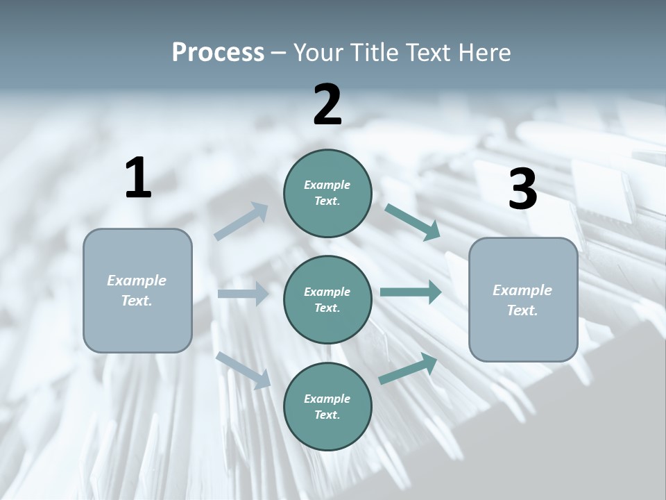 Multiple Rows Of Filing Cabinets In An Office Or Medical Establishment, Overflowing With Files. Narrow Depth Of Field To Emphasize The "Neverending&Q Uot; Feeling PowerPoint Template