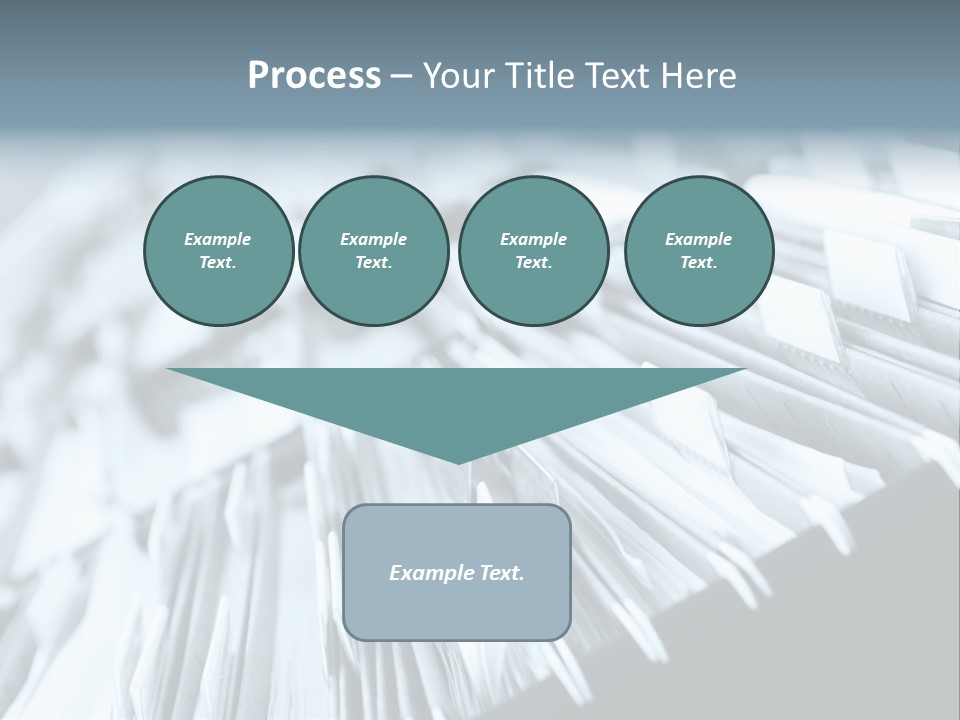 Multiple Rows Of Filing Cabinets In An Office Or Medical Establishment, Overflowing With Files. Narrow Depth Of Field To Emphasize The "Neverending&Q Uot; Feeling PowerPoint Template