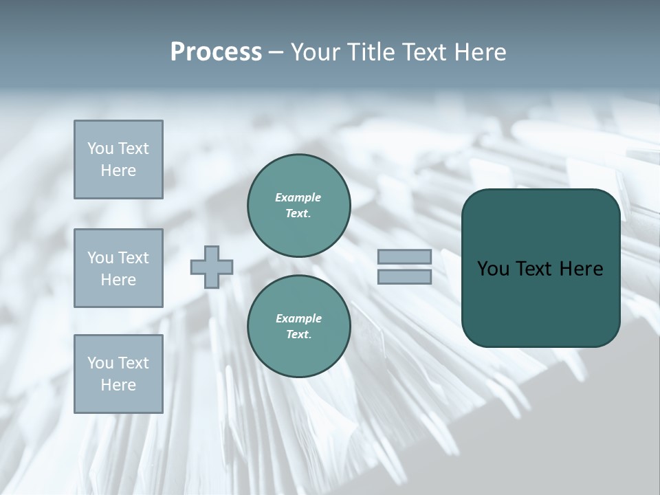 Multiple Rows Of Filing Cabinets In An Office Or Medical Establishment, Overflowing With Files. Narrow Depth Of Field To Emphasize The "Neverending&Q Uot; Feeling PowerPoint Template