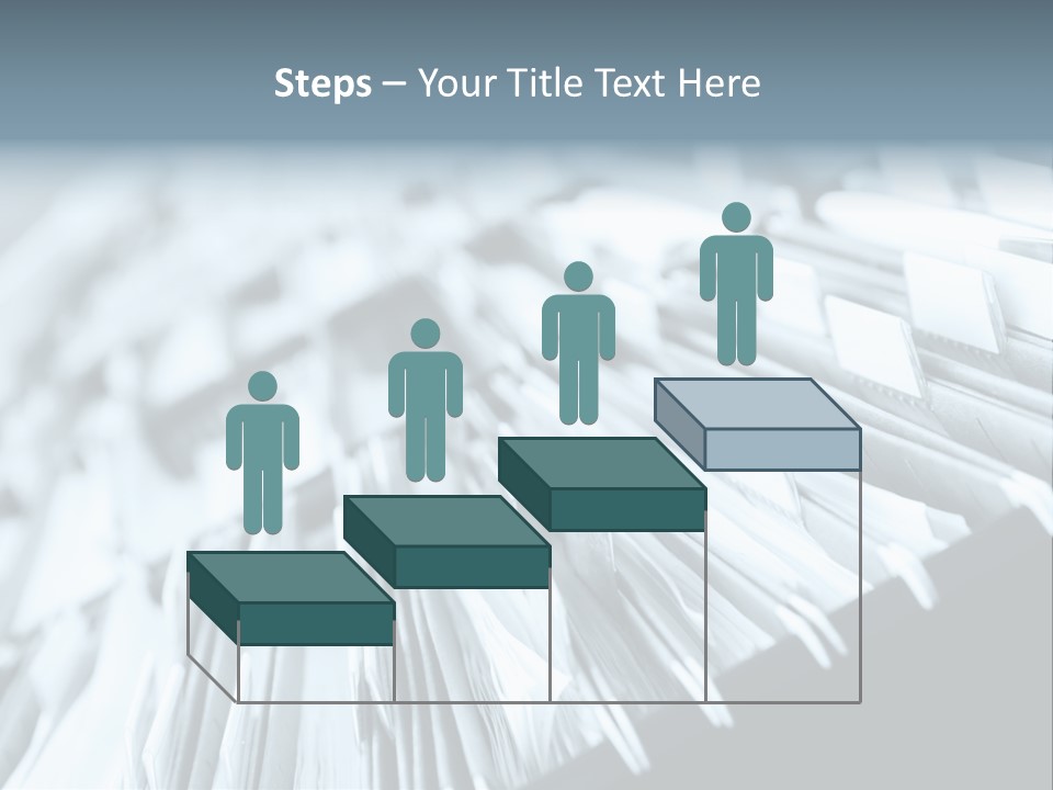 Multiple Rows Of Filing Cabinets In An Office Or Medical Establishment, Overflowing With Files. Narrow Depth Of Field To Emphasize The "Neverending&Q Uot; Feeling PowerPoint Template
