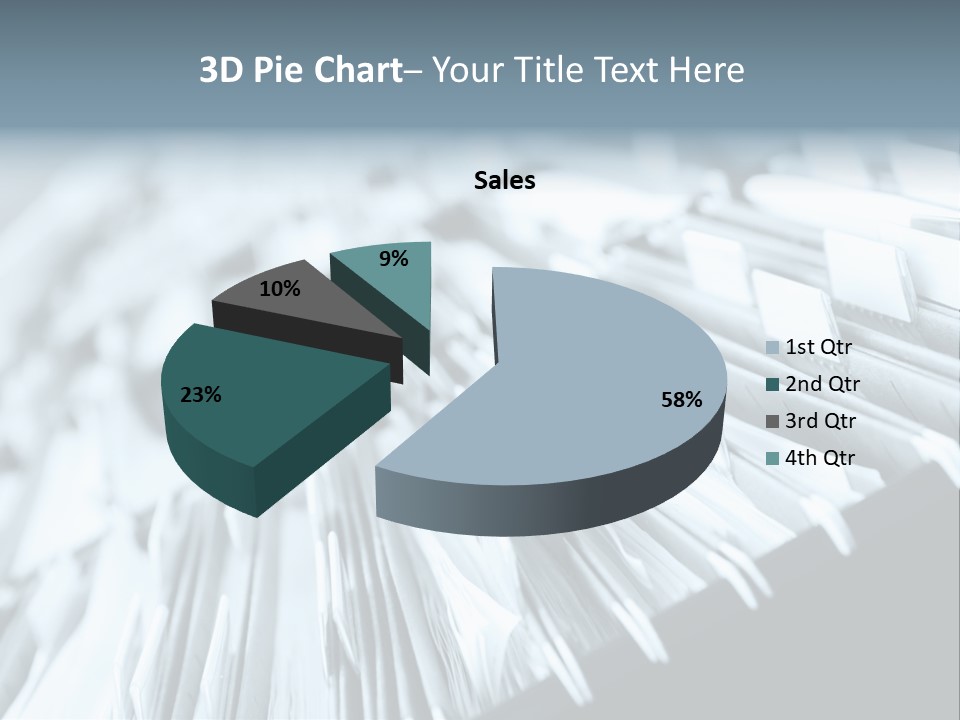 Multiple Rows Of Filing Cabinets In An Office Or Medical Establishment, Overflowing With Files. Narrow Depth Of Field To Emphasize The "Neverending&Q Uot; Feeling PowerPoint Template