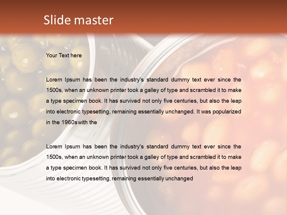 Tin. Isolation On The White. PowerPoint Template