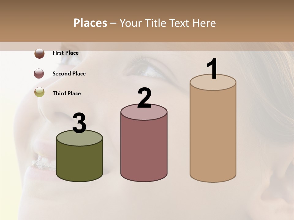 Portrait Of Girl Smiling PowerPoint Template