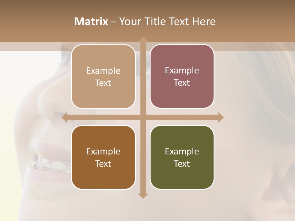 Portrait Of Girl Smiling PowerPoint Template