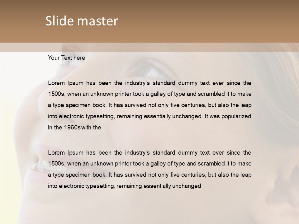 Portrait Of Girl Smiling PowerPoint Template