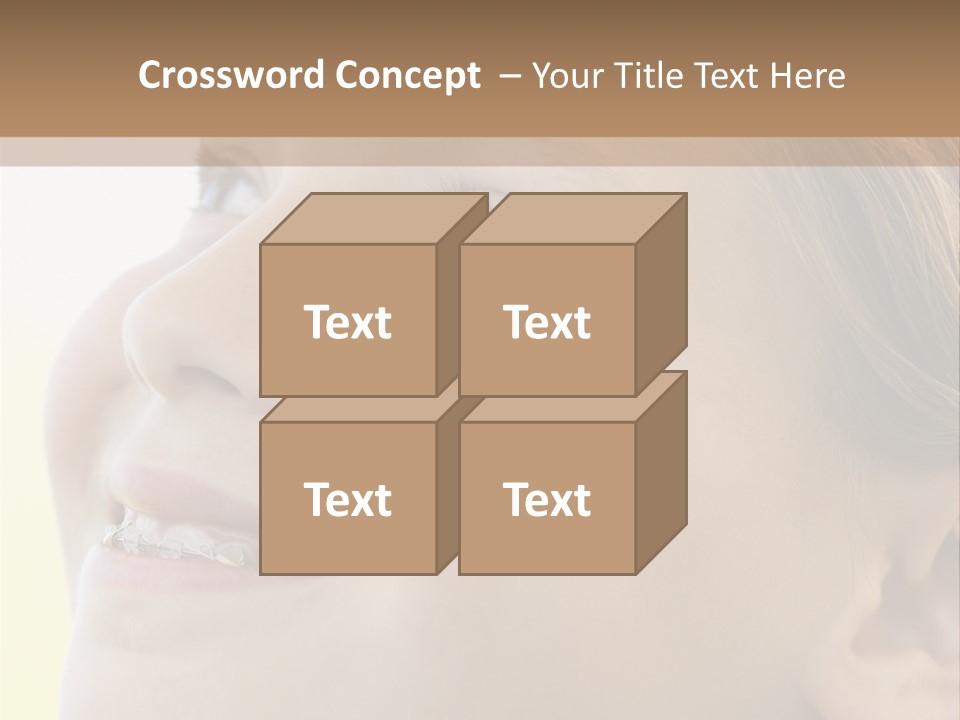 Portrait Of Girl Smiling PowerPoint Template