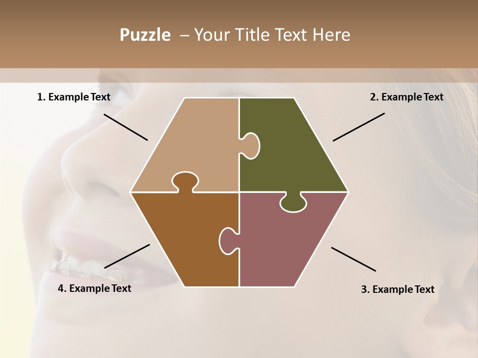 Portrait Of Girl Smiling PowerPoint Template