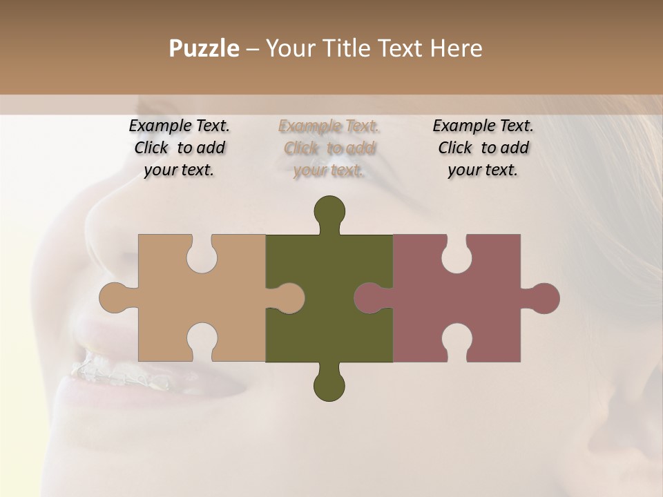 Portrait Of Girl Smiling PowerPoint Template