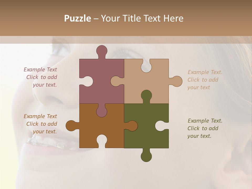 Portrait Of Girl Smiling PowerPoint Template