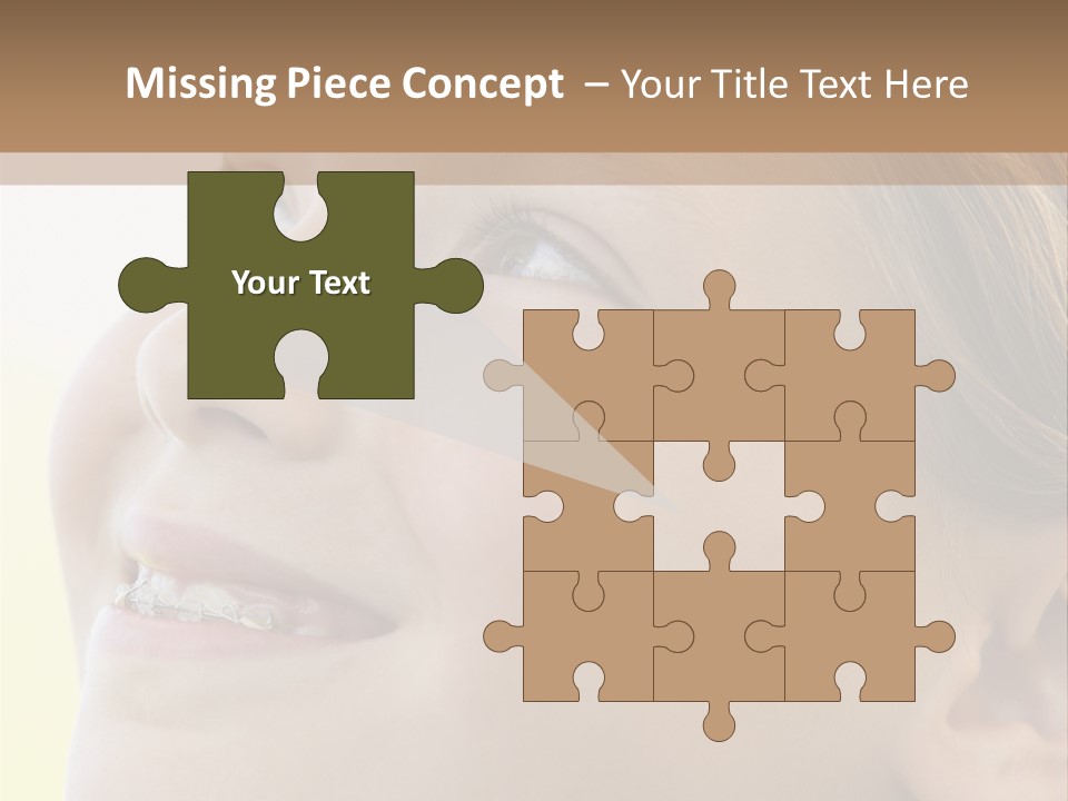 Portrait Of Girl Smiling PowerPoint Template