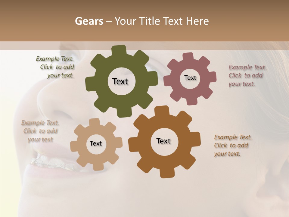 Portrait Of Girl Smiling PowerPoint Template