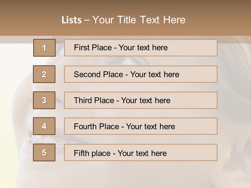Portrait Of Girl Smiling PowerPoint Template