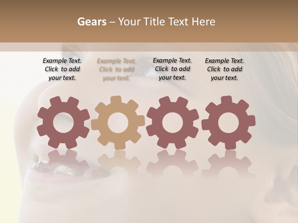 Portrait Of Girl Smiling PowerPoint Template