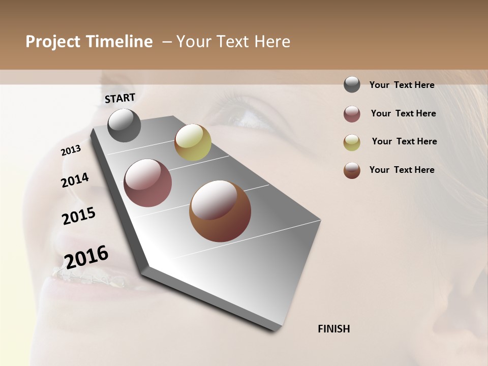 Portrait Of Girl Smiling PowerPoint Template