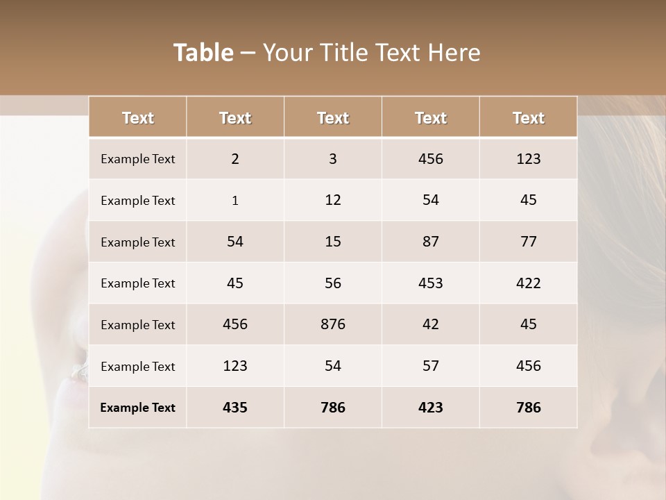 Portrait Of Girl Smiling PowerPoint Template