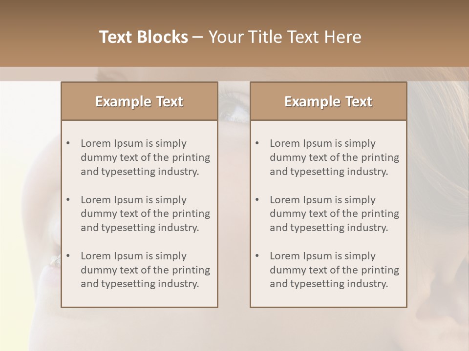 Portrait Of Girl Smiling PowerPoint Template