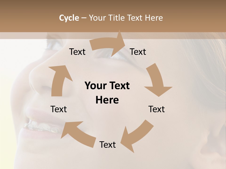 Portrait Of Girl Smiling PowerPoint Template