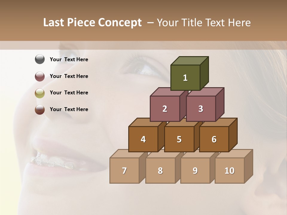 Portrait Of Girl Smiling PowerPoint Template