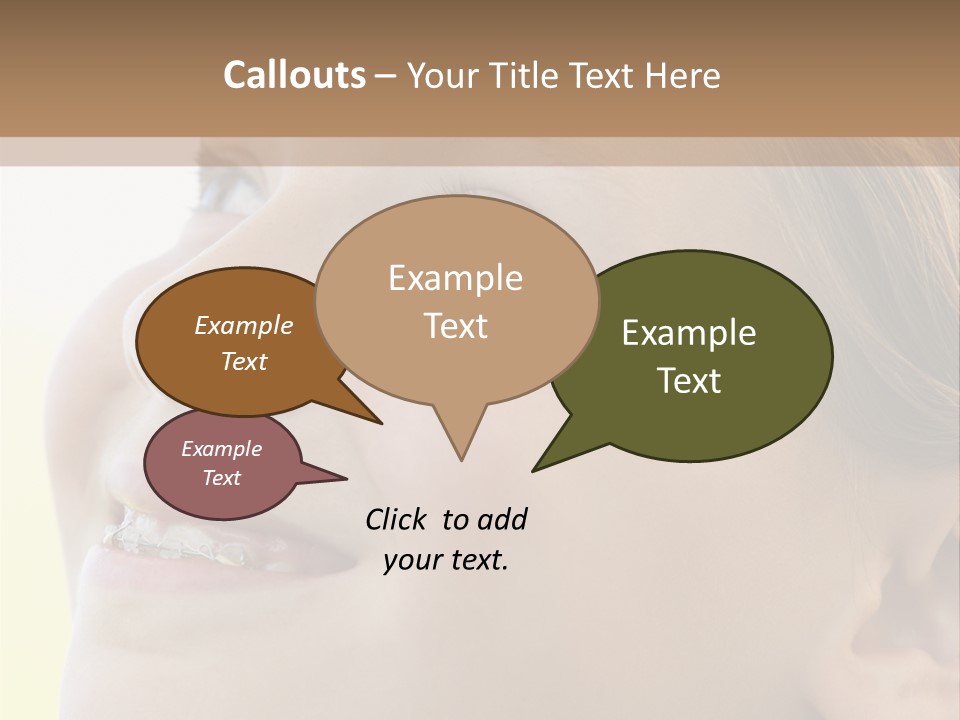 Portrait Of Girl Smiling PowerPoint Template