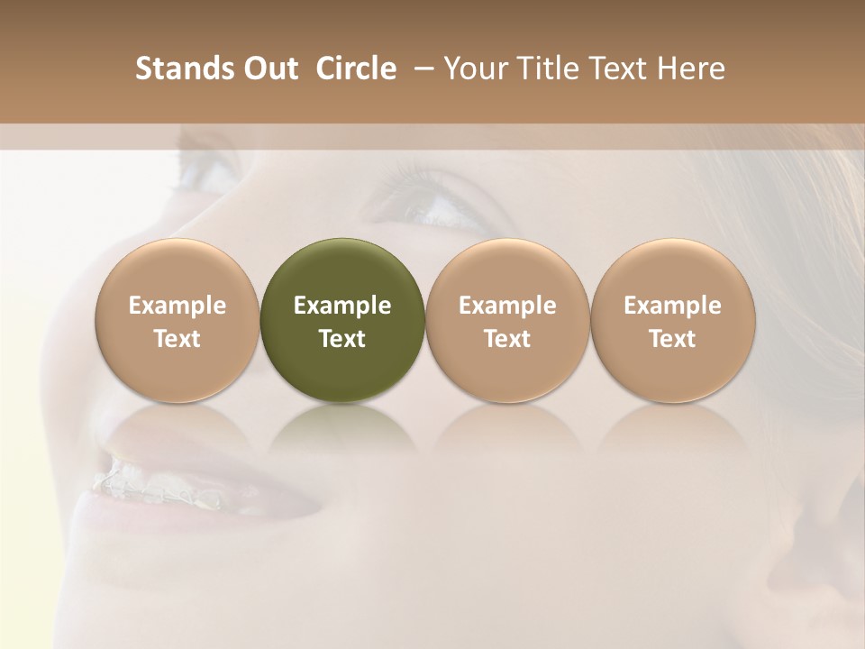 Portrait Of Girl Smiling PowerPoint Template