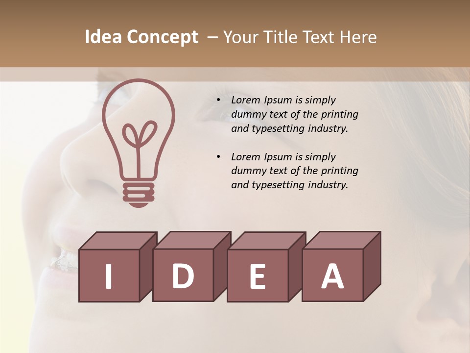 Portrait Of Girl Smiling PowerPoint Template