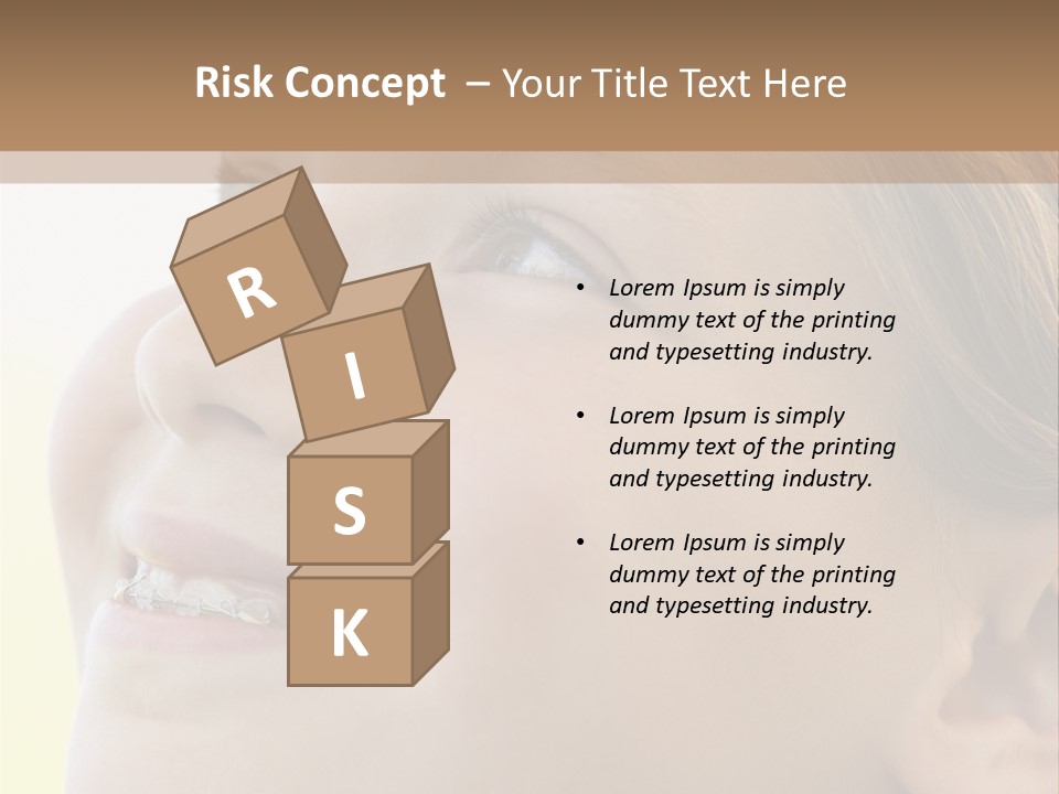 Portrait Of Girl Smiling PowerPoint Template