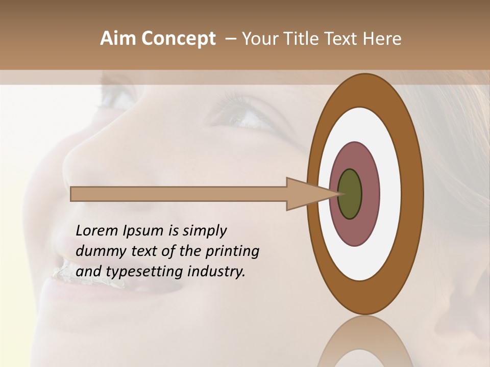 Portrait Of Girl Smiling PowerPoint Template